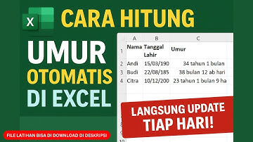 Cara Menghitung Umur Otomatis di Excel | Rumus DATEDIF & Update Umur Harian!