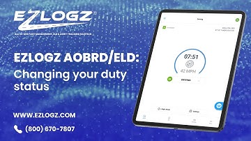 Ezlogz ELD, AOBRD, Changing your duty status | Tutorial