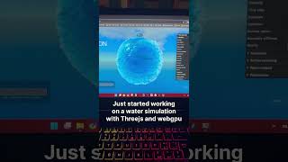 Interactive Water Sphere Simulation (Three.js & WebGPU)