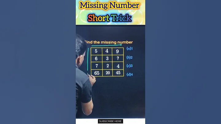 Missing Number Reasoning Short Tricks in hindi | RRB, SSC, SSGD, #ssccgl #ssc #sscchsl