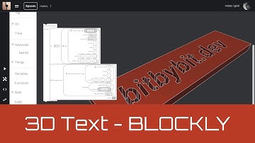 3D Text in Blockly Editor