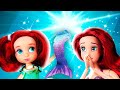 Ariel paints her mermaid tail  lunas toys