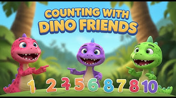 Counting with Dino Friends | Fun 3D Numbers Song for Kids | Toon Beats Studio