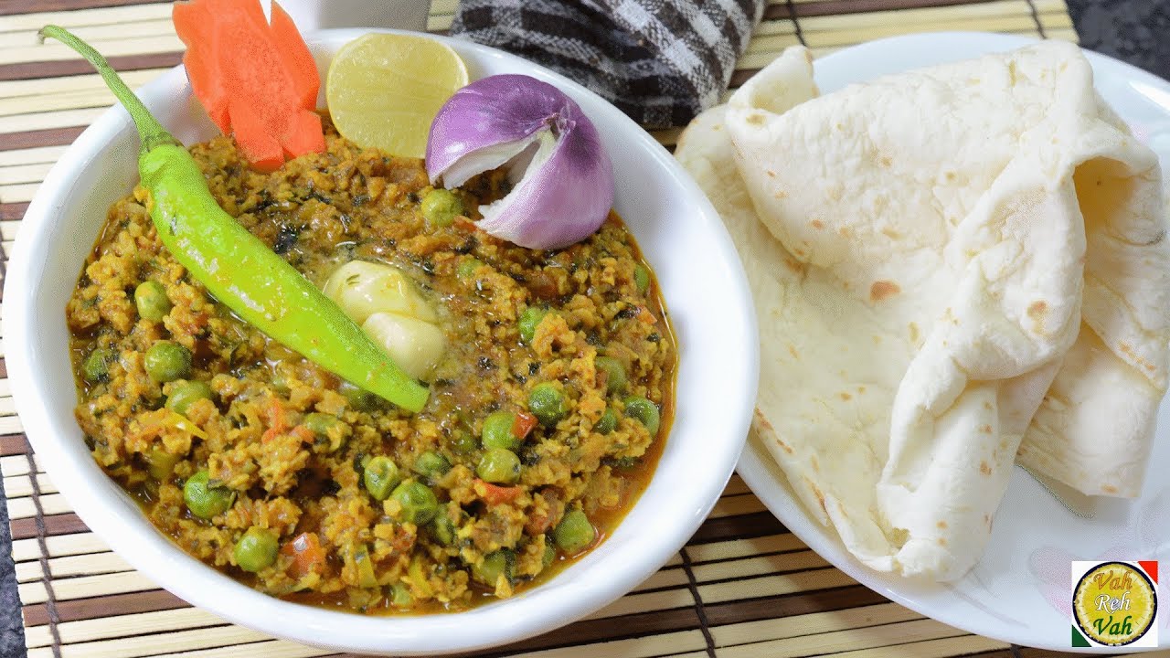 Vegetarian Keema Matar - Soya Keema - By Vahchef @ vahrehvah.com | Vahchef - VahRehVah