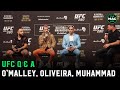 UFC Q & A: Charles Oliveira, Sean O'Malley and Belal Muhammad talk about their fights