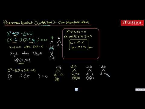 Matematika Kelas 10 Bab 2 06 Persamaan Kuadrat Contoh Soal Cara Faktor Youtube Matematika Kelas 10 Bab 2 06 Persamaan Kuadrat Contoh Soal Cara Faktor Youtube