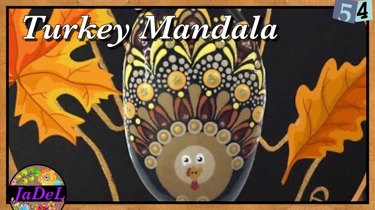 Create A Turkey Mandala Thanksgiving Dot Art Fall Rock Painting 