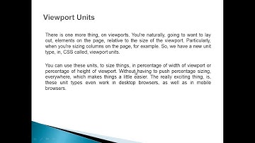 cs420 User Scalable, Viewport Units lecture 8 week 2