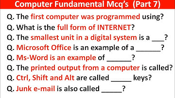 Computer Fundamental MCQ Questions and Answers | Top 100 Computer Fundamental MCQ #computermcq