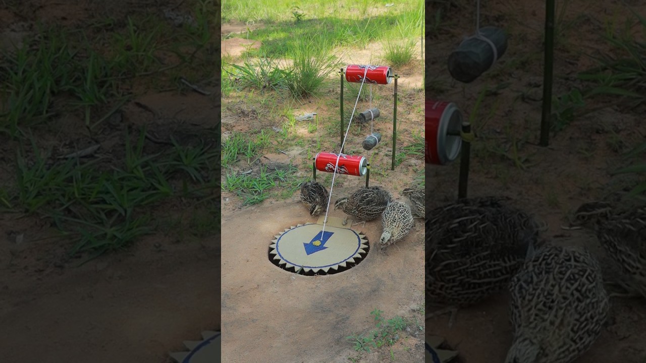Trapping Video - Most Effective Primitive Underground Quail Trap 