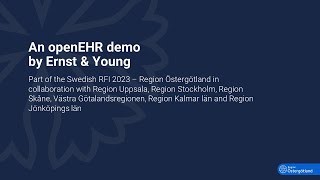 An openEHR RFI demo by Ernst & Young