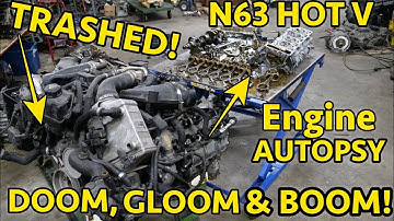 BMW HOT-V N63 V8 Engine Destruction! Internal Disaster! 4.4L Twin Turbo V8 Meets A Timely End.