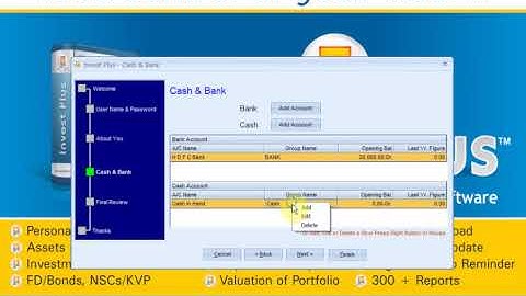 Invest Plus [ How to Setup New Data File ]