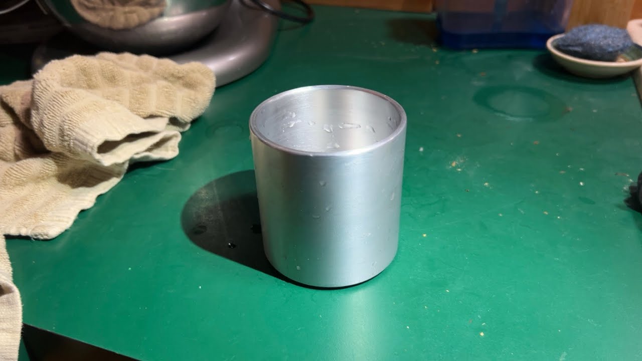 A really poorly edited video about making an aluminum mug