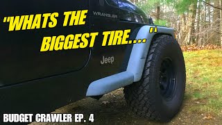 Will 33' TIRES Fit on a STOCK TJ WRANGLER? | Budget Crawler Ep. 4