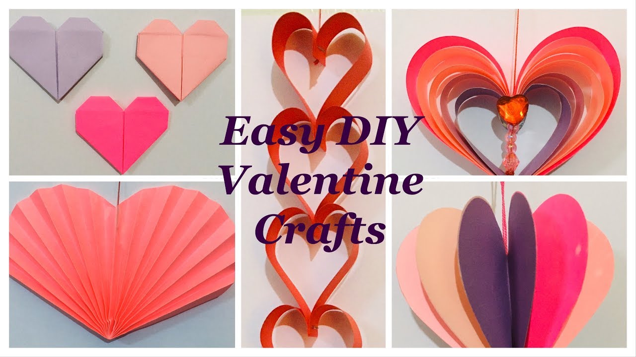 Easy DIY Valentine Crafts | Origami | Paper Crafts - YouTube