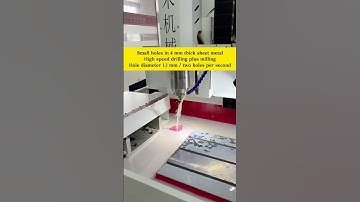 High-speed drilling plus milling of small holes in 4 mm thick sheet metal #cncdrill #machine