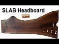 Woodworking making a slab headboard