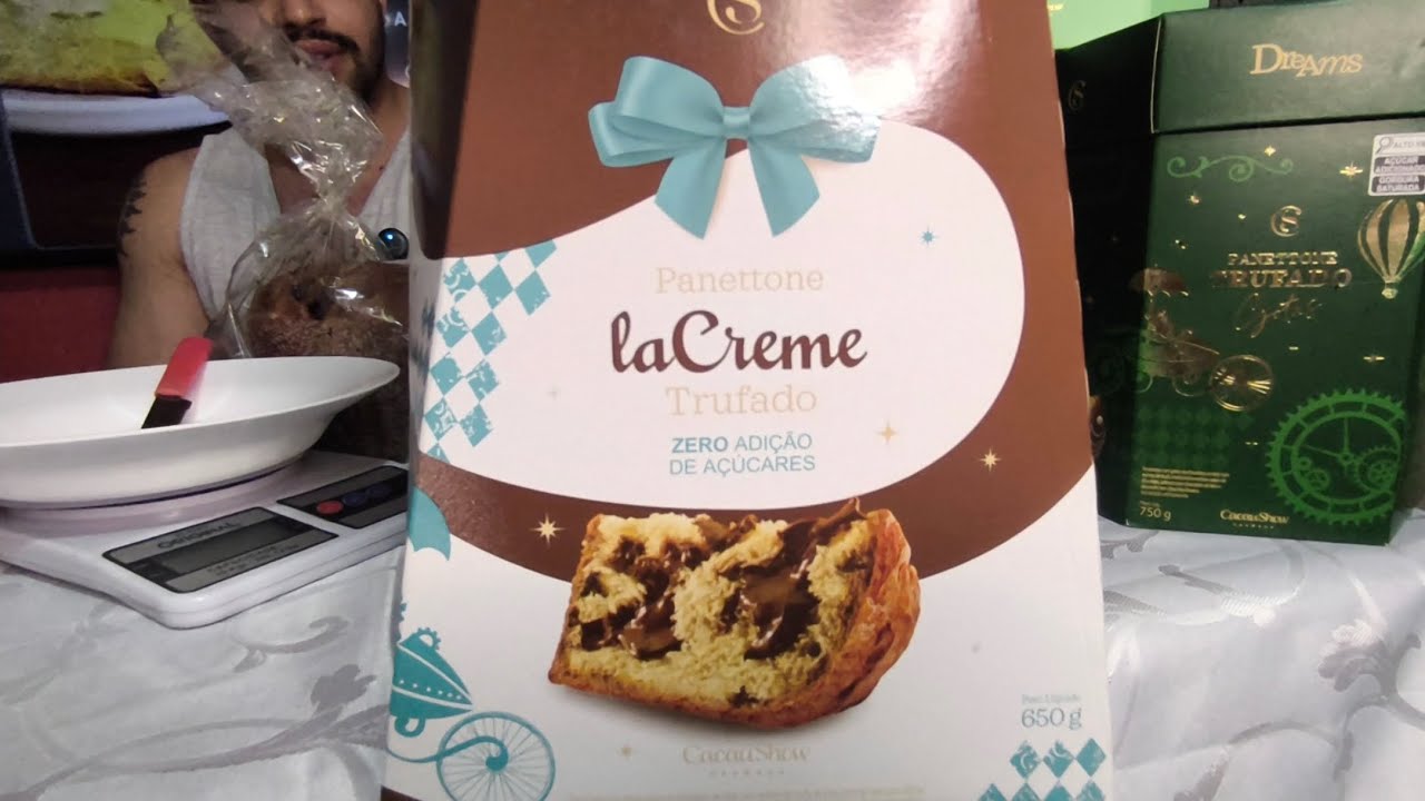 panetone cacau show la creme zero açúcar 