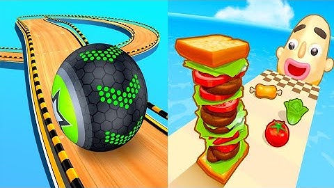 Sandwich Runner VS Going Balls - All Levels SpeedRun Gameplay Android iOS Ep1