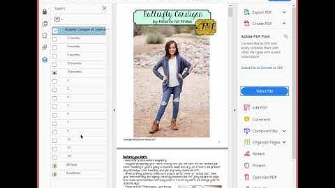 How to print out a downloadable pattern in one size only