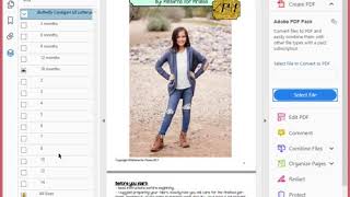 How to print out a downloadable pattern in one size only