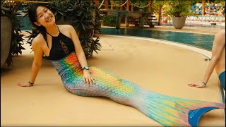 Mermaid swimming at HomeStory Cup 20 with Hajin and Elazer | TaKeTV