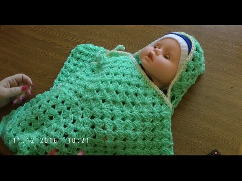 Конверты крючком для новорожденных видео