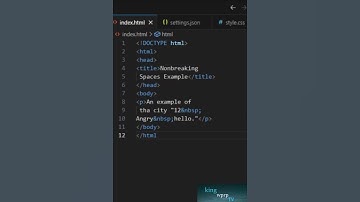 html nonbreaking Spaces tag  #htmlacademy #webdevelopment #webprogramming #code #programminglanguage