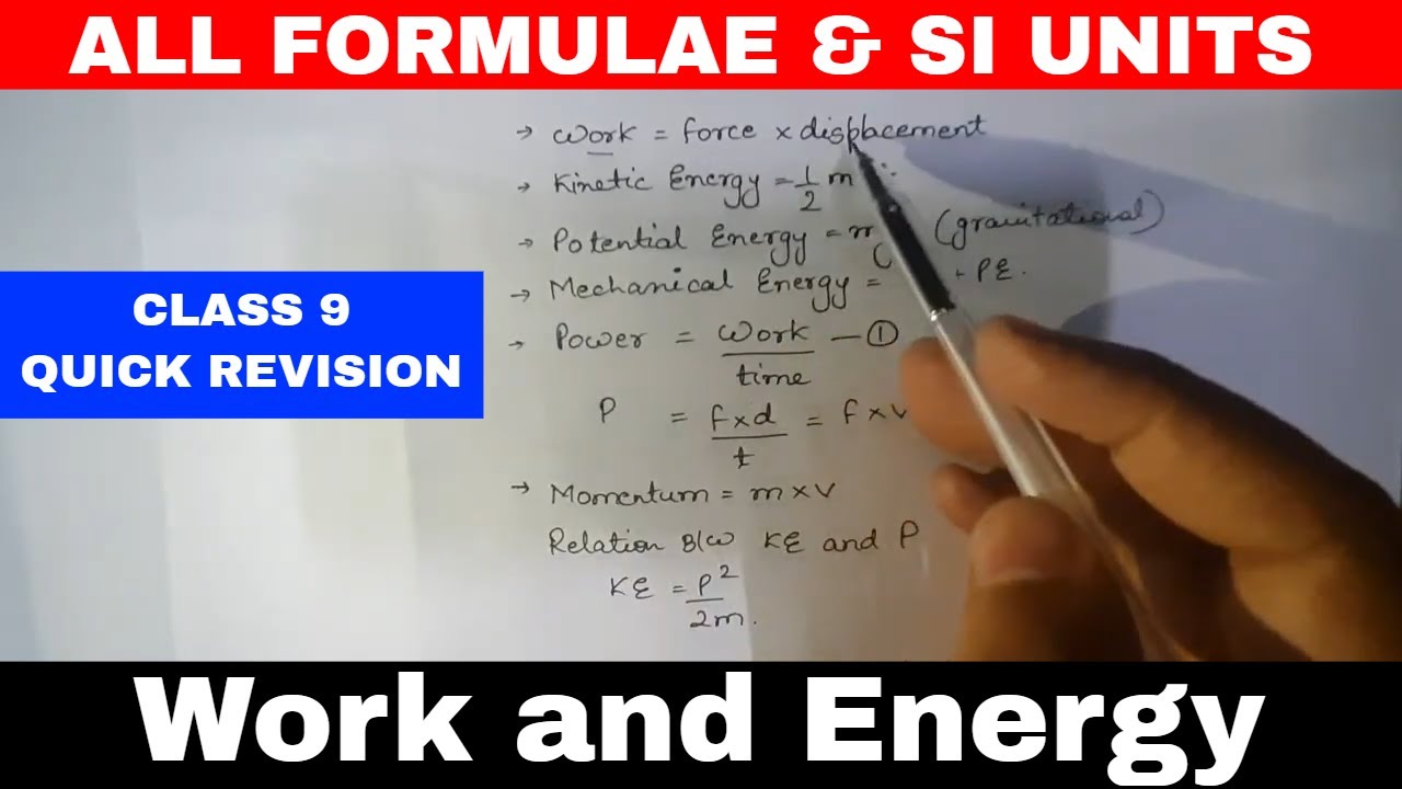 work and energy class 9 assignment