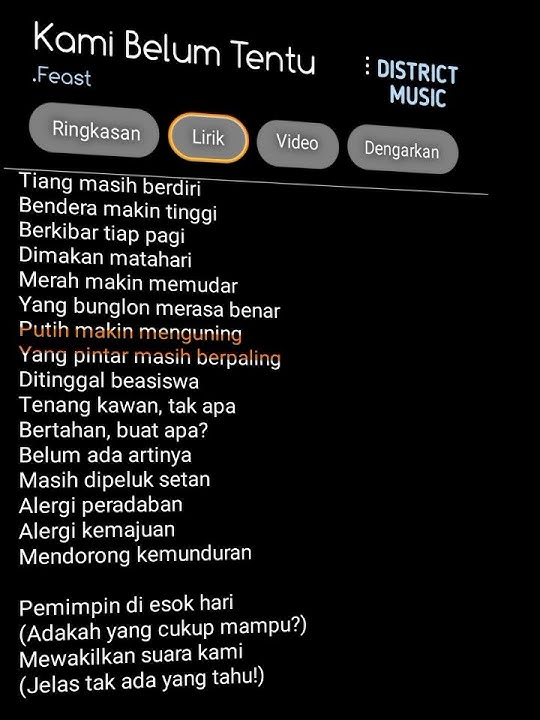 Download lagu .Feast - Kami Belum Tentu #liriklaguindo #laguviral #liriklagu #lagu #music