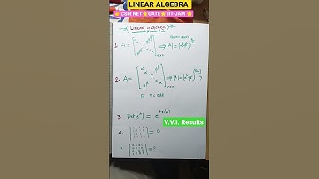 👉Linear Algebra🌟Short Results 🌟CSIR NET 🌟 GATE🌟 IIT-JAM 🌟 NBHM 🌟 PGT