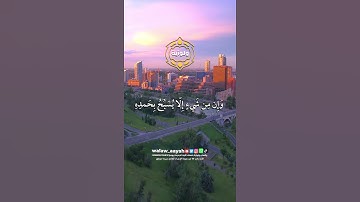 تسبح له السماوات السبع والأرض ومن فيهن وإن من شيء إلا يسبح بحمده  - القارئ عبيدة موفق