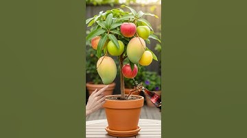 Een geweldige techniek om mangobomen met appels te vermeerderen, zodat ze samen fruit kunnen prod...