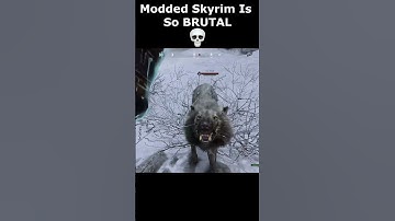 Modded Skyrim Is So BRUTAL 💀 #skyrim #skyrimanniversary #elderscrolls #shorts