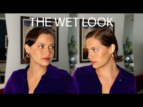 Vintage Glam ‘Wet Look’ Hairstyle for Short Hair