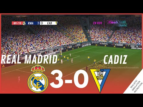 Highlights | Real Madrid 3-0 Cadiz • La Liga 23/24 | Simulación y Recreación de Video Juego