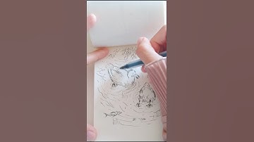 sketch with me -the ducks are swimming in the pond #shorts #sketch #art #stationery #duck