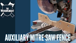 Make an auxiliary fence for your mitresaw to reduce tearout, gain material support, and generally be more awesome and improve 