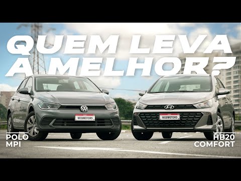 Comparativo de Hatches 2023: Volkswagen Polo MPI x Hyundai HB20 Comfort - CONSUMO, MOTOR E PREÇO!