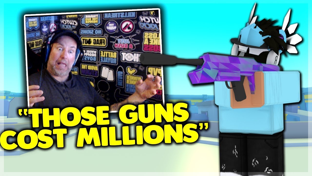 I Stream Sniped With The Dark Matter Guns Roblox Big Paintball