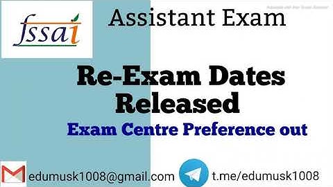 FSSAI 2023 | FSSAI ASSISTANT RE EXAM DATE |