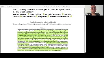 Chan-Zuckerberg rbio1: Training scientific reasoning LLMs with biological world models as verifiers