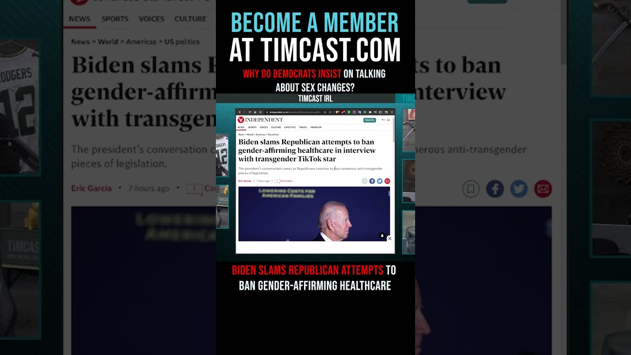 Timcast IRL – Why Do Democrats Insist On Talking About Sex Changes? #shorts