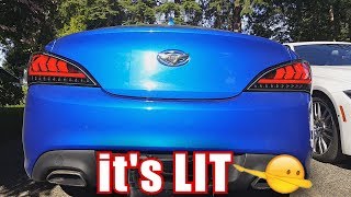 Genesis Coupe - New Sequential Tail lights Install and Preview