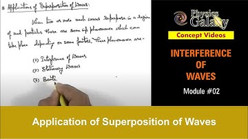 Class 11 Physics | Interference of Waves | #2 Application of Superposition of Waves | For JEE & NEET