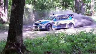 Rally Racing - David Higgins (# 75) on Stage 12 (Lebo) at STPR 2014 (With Slo Mo) - May 31, 2014