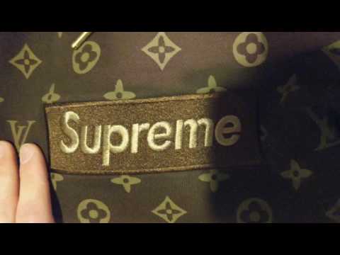Supreme x Louis Vuitton Leather Bomber Jacket With Tags - LV Monogram Box  Logo