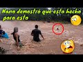 TE ATREVERÍAS  A CRUZAR UN RIO CRECIDO? MIRA LO QUE PASÓ🏊‍♂️ Casi se lleva la corriente a Nano. P 4