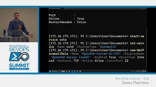 PowerShell Summit 2023: Remoting evolving - SSH by Danny Maertens